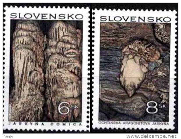 Slovakia 1997 Mi 280-281 ** Caves - Nuevos