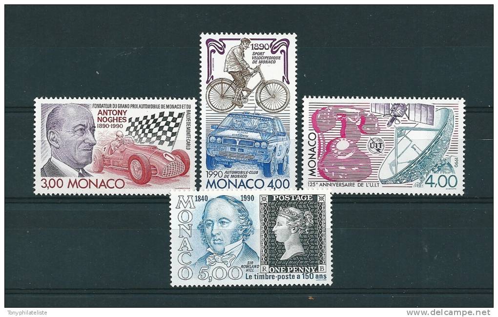 Monaco Timbres De 1990  Neufs** N°1716  Au N°1719 - Unused Stamps
