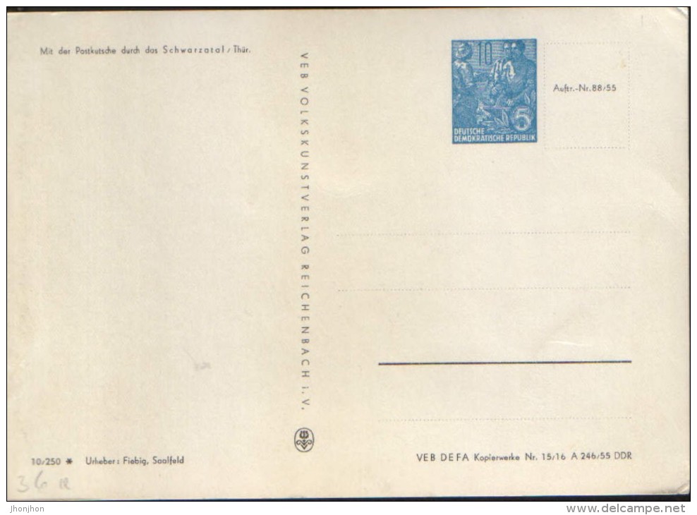 Germany/DDR -  Postal Stationery Private Postcard Unused  - 2/scans - Private Postcards - Mint