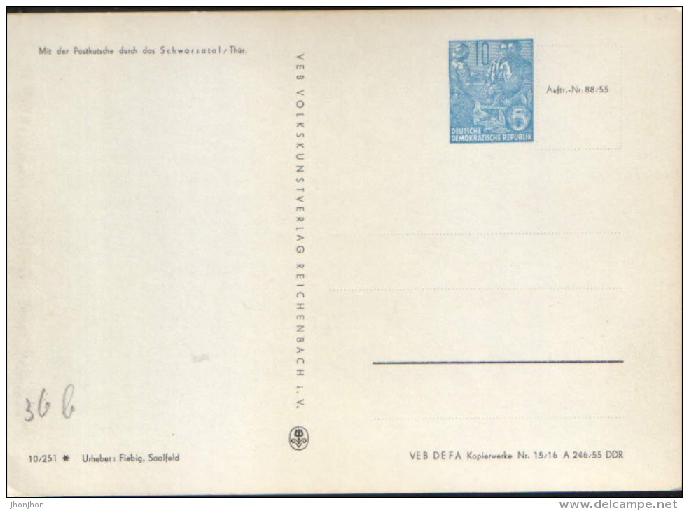 Germany/DDR -  Postal Stationery Private Postcard Unused  - 2/scans - Cartoline Private - Nuovi