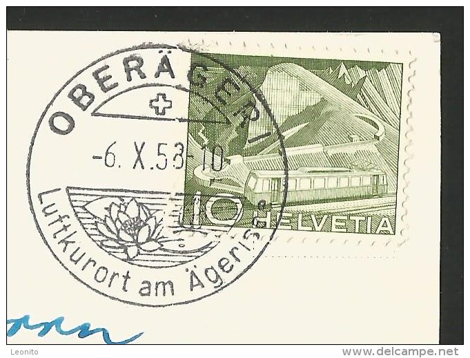 LÄNDLI Aegerisee Zug Stempel ! Oberägeri 1958 - Oberägeri