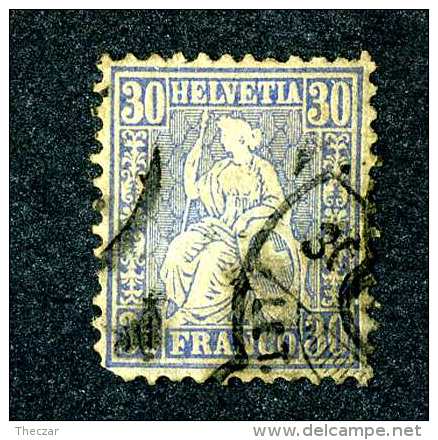 2914 Switzerland 1867  Michel #33 Used Scott #56    ~Offers Always Welcome!~ - Gebraucht