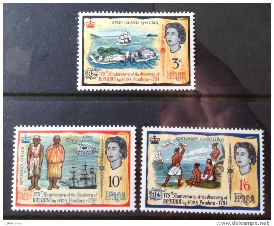 FIJI 1966 - Sc 221/223, Mi 193/195, Yv 200/202 Mh* - Fiji (...-1970)