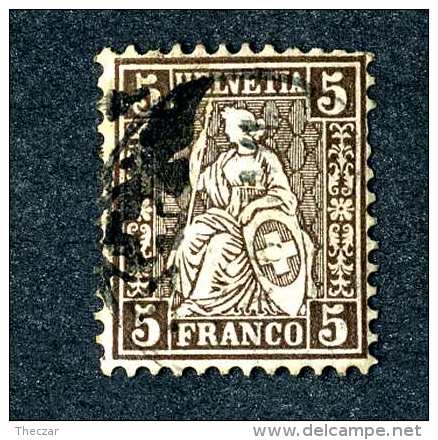 2929 Switzerland 1862  Michel #22 Used Scott #43  ~Offers Always Welcome!~ - Used Stamps