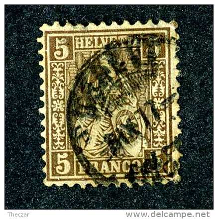 2932 Switzerland 1862  Michel #22 Used Scott #43  ~Offers Always Welcome!~ - Usados