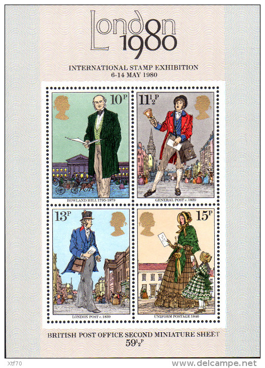 GREAT BRITAIN 1979 Sir Rowland Hill M/S - Blocks & Miniature Sheets