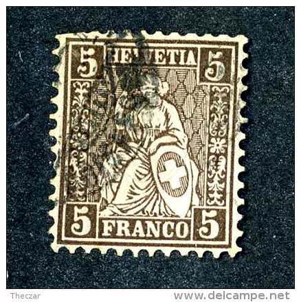 2934 Switzerland 1862  Michel #22 Used Scott #43  ~Offers Always Welcome!~ - Used Stamps