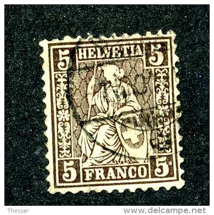 2937 Switzerland 1862  Michel #22 Used Scott #43  ~Offers Always Welcome!~ - Used Stamps