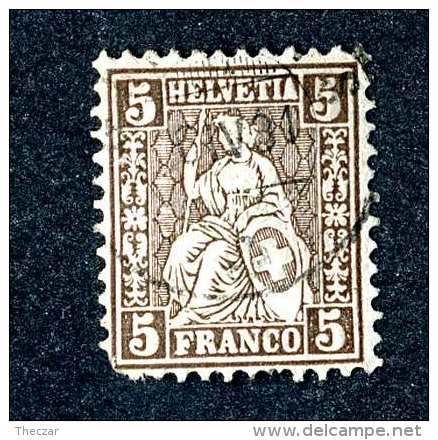 2939 Switzerland 1862  Michel #22 Used Scott #43a  ~Offers Always Welcome!~ - Usados