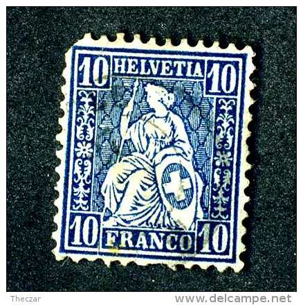 2951 Switzerland 1862  Michel #23  Used  Scott #44  ~Offers Always Welcome!~ - Usados