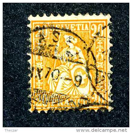 2955 Switzerland 1863  Michel #24  Used  Scott #45a  ~Offers Always Welcome!~ - Used Stamps