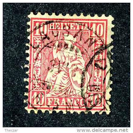 2992 Switzerland 1867  Michel #30  Used   Scott #53  ~Offers Always Welcome!~ - Gebraucht