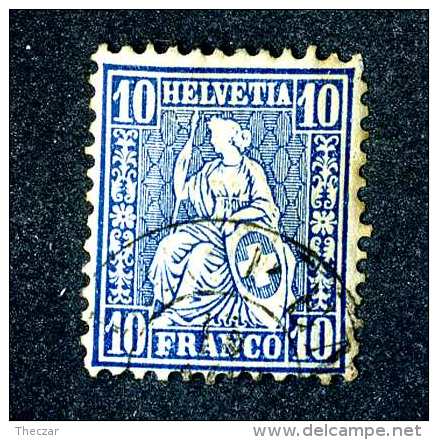 2997 Switzerland 1862  Michel #23a  Used   Scott #44  ~Offers Always Welcome!~ - Oblitérés