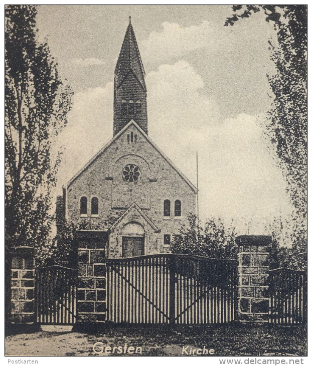 ALTE POSTKARTE GERSTEN BAHNHOF SCHULE KIRCHE ROLINCK BIER Station Gare Bei Lengerich Kreis Lingen Emsland Ansichtskarte - Andere & Zonder Classificatie