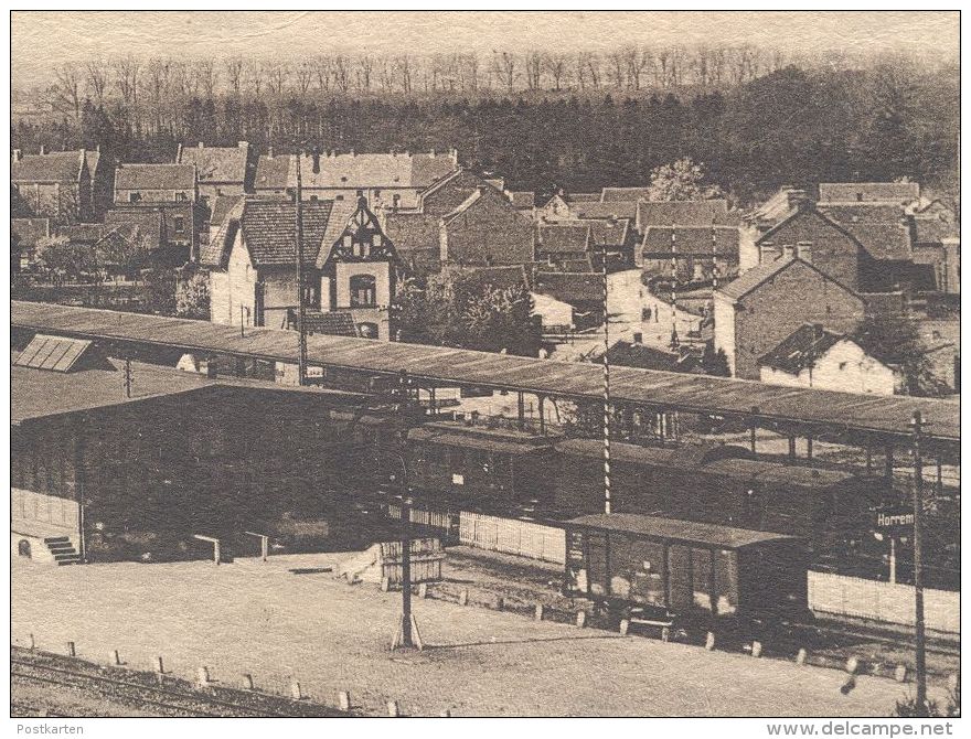 ALTE POSTKARTE KERPEN HORREM TOTAL BAHNHOF WAGGONS Zug Waggon Train Station Gare Ansichtskarte - Kerpen