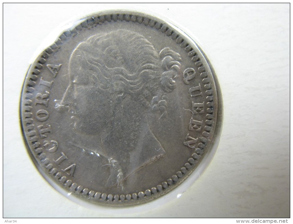 BRITISH  INDIA 1/4 QUARTER RUPEE SILVER COIN 1840  SHARP DETAILS   NICE GRADE SEE PICTURES  LOT 16 NUM 8 - Inde