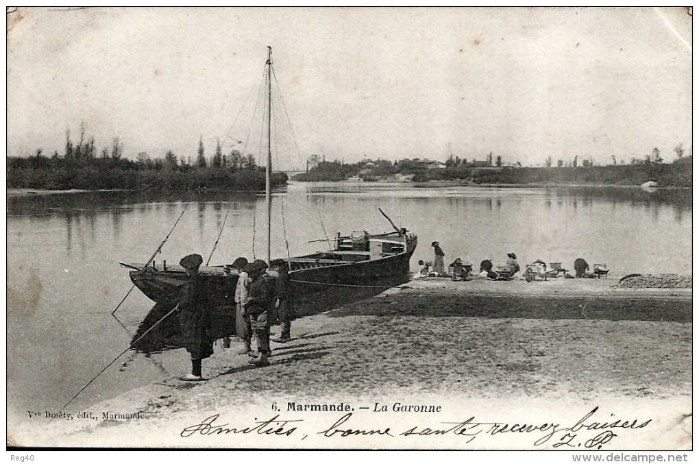 D47 - MARMANDE - LA GARONNE  - (Animation Lavandières + Bateau + Enfants) PRECURSEUR - Marmande