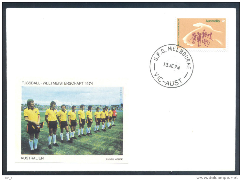 Football Soccer FIFA World Cup Australia Cover 1974 Campeonato Mundial De Futbol - Team Label - 1974 – Germania Ovest