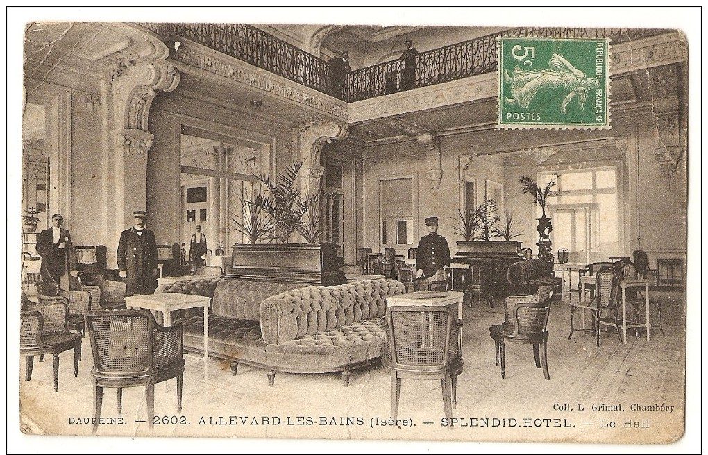 38 Allevard Les Bains. Splendid Hotel. Le Hall (9009) - Allevard