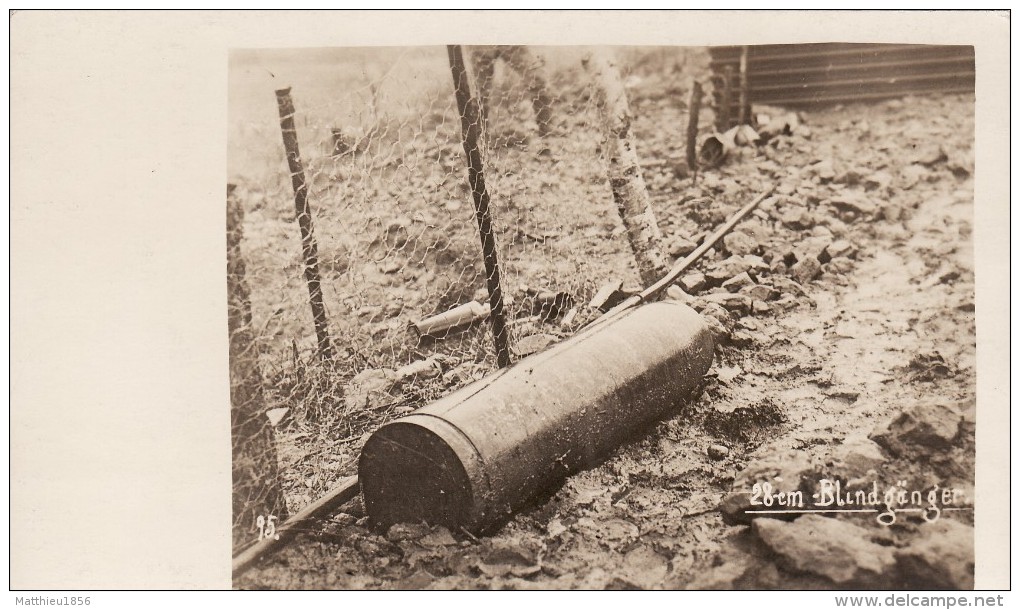 CP Photo 1915 En Forêt D'Argonne, Un Obus De 280 (A62, Ww1, Wk1) - Guerre 1914-18