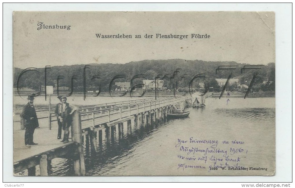 Flensbourg Ou Flensburg (Allemagne, Schleswig-Holstein): Wasserleben An Der Flensburger Fôhrde Im 1906 (lebendig) PF. - Flensburg