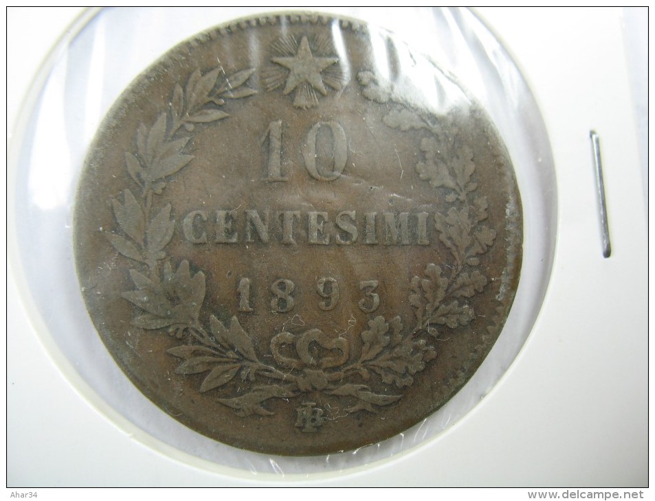 ITALY 10 CENTISIMEI 1893  UMBERTO  COPPER OR BRONZE COIN  LOT 16 NUM 13 - 1878-1900 : Umberto I.