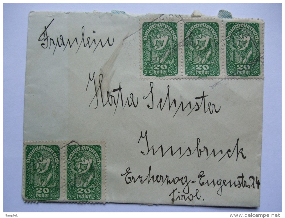 AUSTRIA 1920`S COVER TO INNSBRUCK - Covers & Documents