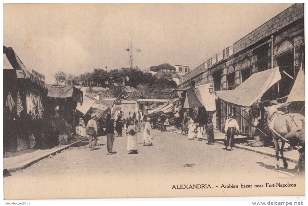 BF8965 Arabian Bazar Near Fort Napoleon Types  Egypt Alexandria Front/back Image - Alejandría