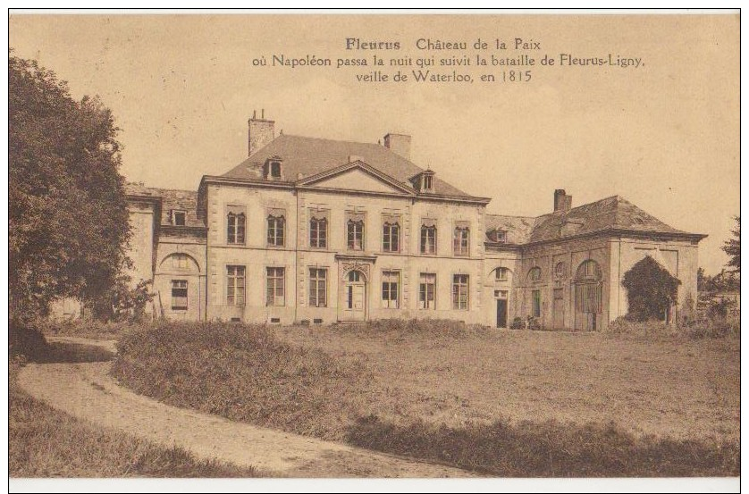 CPA BELGIQUE FLEURUS Château De La Paix 1930 - Fleurus