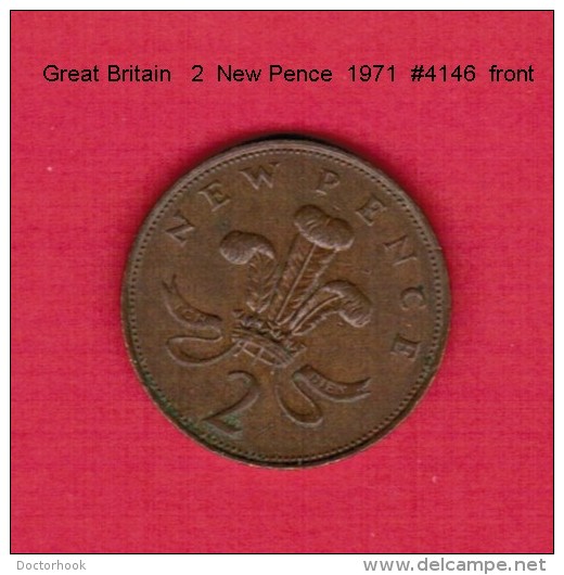 GREAT BRITAIN    2  NEW PENCE  1971  (KM # 916) - 2 Pence & 2 New Pence