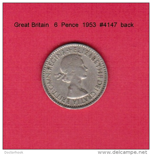 GREAT BRITAIN    6  PENCE  1953  (KM # 889) - H. 6 Pence