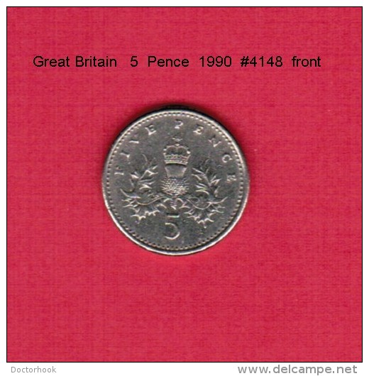 GREAT BRITAIN    5  PENCE  1990  (KM # 937b) - 5 Pence & 5 New Pence