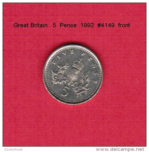 GREAT BRITAIN    5  PENCE  1992  (KM # 937b) - 5 Pence & 5 New Pence