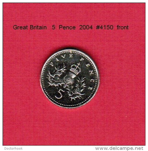 GREAT BRITAIN    5  PENCE  2004  (KM # 988) - 5 Pence & 5 New Pence