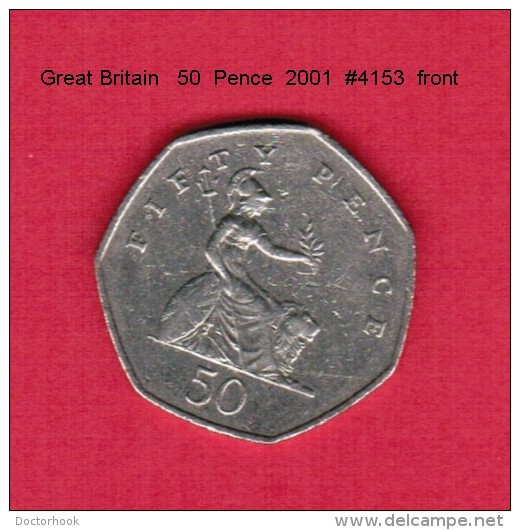 GREAT BRITAIN    50  PENCE  2001 (KM # 991) - 50 Pence