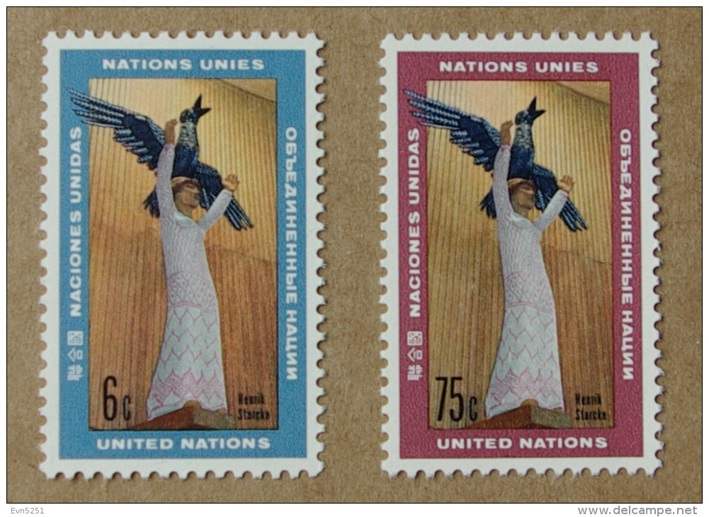 Y1 Nations Unies (New York) : Statue D'Henrik Starke, De La Salle Du Conseil De Tutelle - Unused Stamps