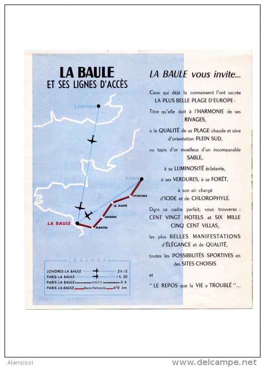 LA BAULE L.A. Vers 1950 - Publicités