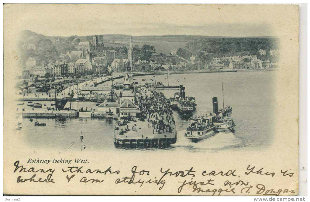 BUTE - ROTHESAY - LOOKING WEST 1902 But12 - Bute