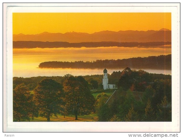 Allemagne  St.Nikolaus-Kirchlein Am Starnberger See  Au Crépuscule   état Moyen - Starnberg