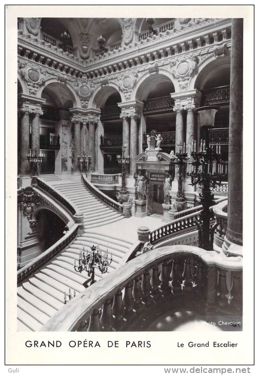 PHOTO Lot De 3 Photos GRAND OPERA De PARIS  Photos Chevojon (le Foyer / La Salle / Le Grand Escalier) Année 1946 - Autres & Non Classés