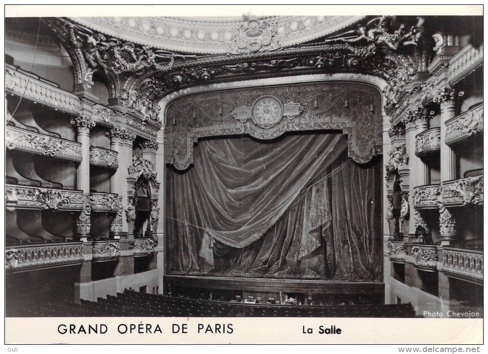 PHOTO Lot de 3 photos GRAND OPERA de PARIS  photos Chevojon (le Foyer / La salle / Le Grand Escalier) année 1946
