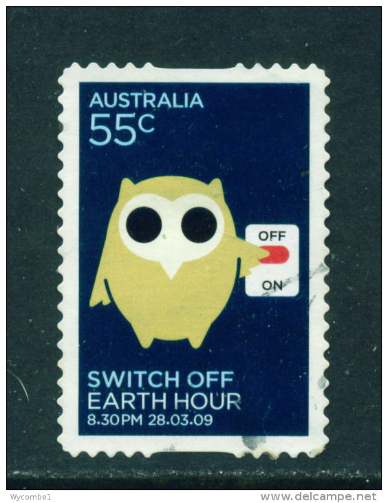 AUSTRALIA  -  2009  Earth Hour  55c  Self Adhesive  Used As Scan - Used Stamps