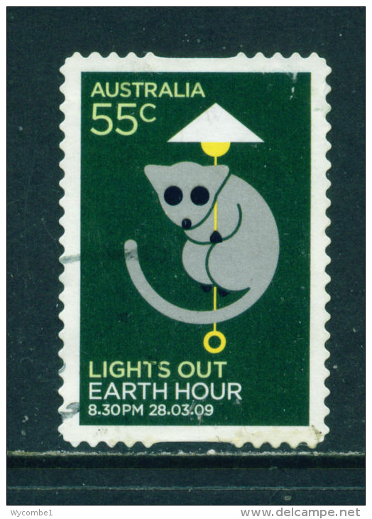 AUSTRALIA  -  2009  Earth Hour  55c  Self Adhesive  Used As Scan - Used Stamps