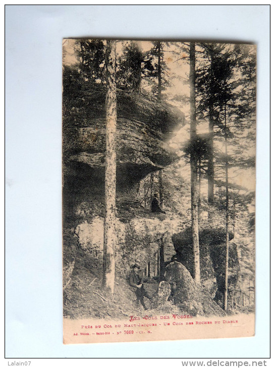 Carte Postale Ancienne : Les Cols Des Vosges : Près Du Col Du Haut-Jacques , Un Coin Des Roches Du Diable - Altri & Non Classificati