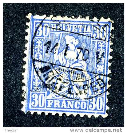 3090 Switzerland 1867  Michel #33  Used  Scott #56  ~Offers Always Welcome!~ - Used Stamps