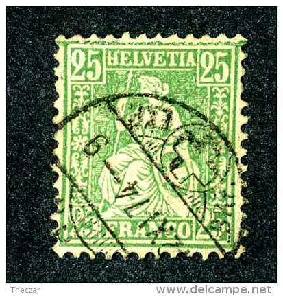 3093 Switzerland 1868  Michel #32a  Used  Scott #55  ~Offers Always Welcome!~ - Usados
