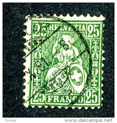 3095 Switzerland 1868  Michel #32a  Used  Scott #55  ~Offers Always Welcome!~ - Gebraucht