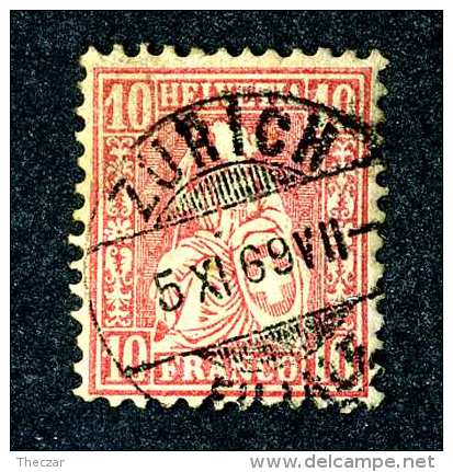 3100 Switzerland 1867  Michel #30  Used  Scott #53  ~Offers Always Welcome!~ - Used Stamps