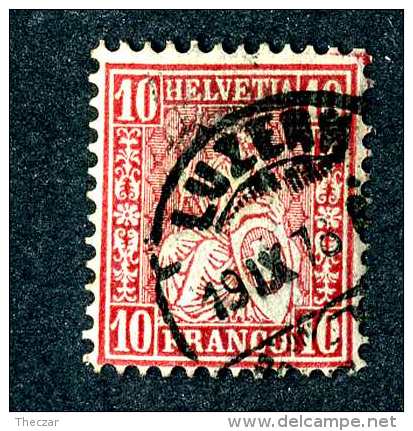 3105 Switzerland 1867  Michel #30  Used  Scott #53  ~Offers Always Welcome!~ - Gebruikt