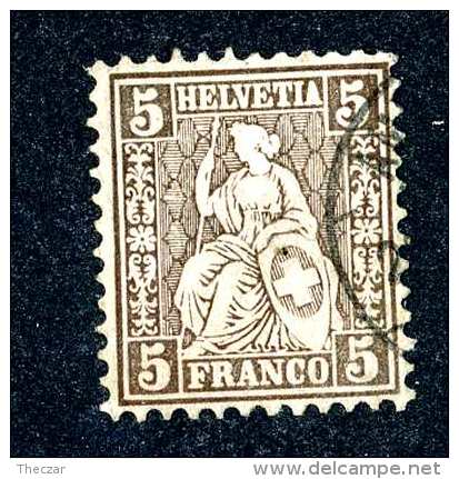 3109 Switzerland 1862  Michel #22  Used  Scott #43b  ~Offers Always Welcome!~ - Used Stamps